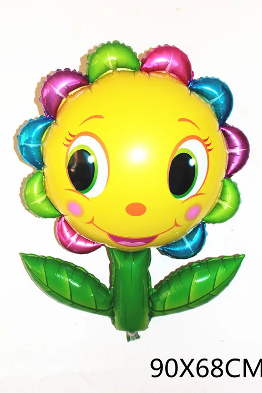 Flower Большие Желтые Подсолнухи пчела солнце фольгированные Алюминиевые шарики для свадебной вечеринки Украшенные шары на день рождения Дети животные - Цвет: Flower