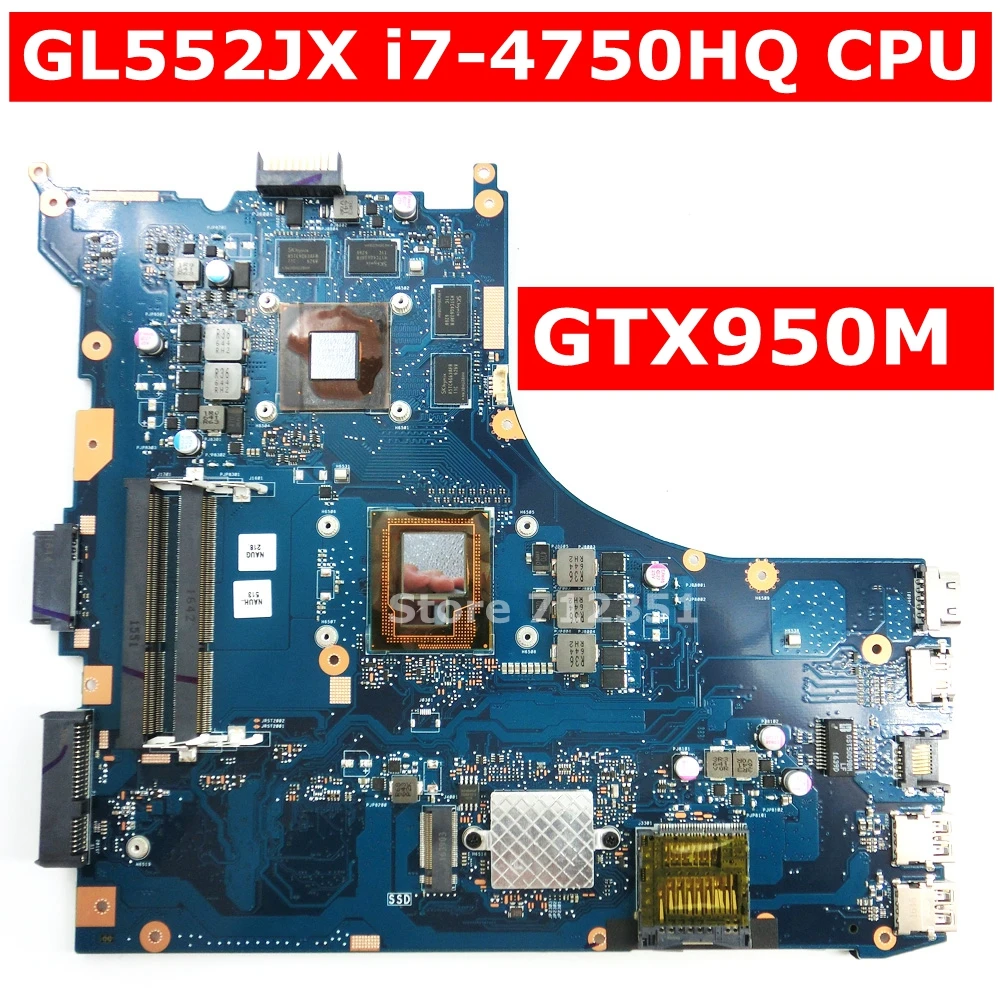 GL552JX материнская плата i7-4750HQ SR18J GTX950M 4 ГБ для ноутбука ASUS ROG ZX50J ZX50JX FX-PLUS GL552JX GL552J материнская плата для ноутбука тестирование