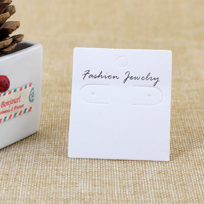 Модные ювелирные украшения бирки для упаковки карт 200 шт. белые бумажные