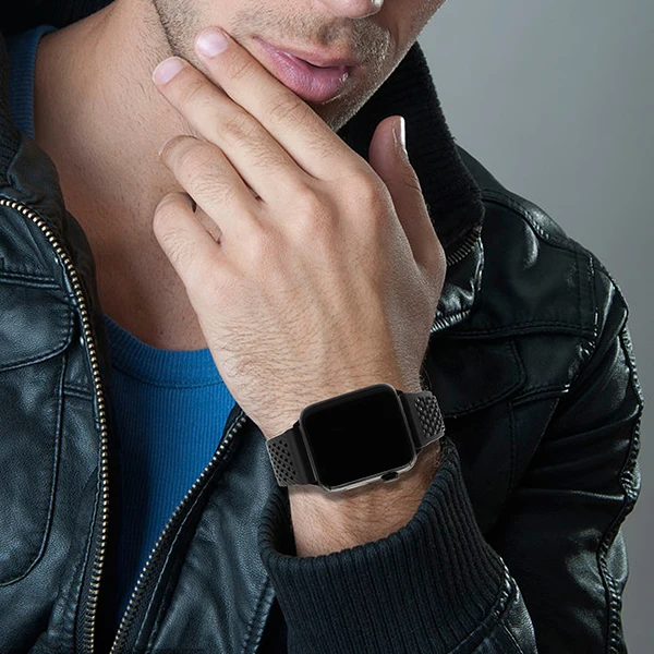 Новейший силиконовый ремешок для часов 38 мм 42 мм iWatch Apple Watch, резиновый ремешок, спортивный браслет, черный, синий, зеленый, серый, красный