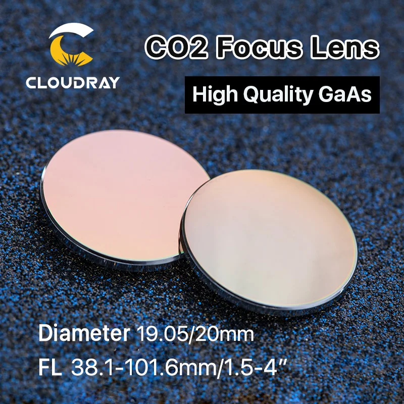 Cloudray GaAs Focus Lens Dia. 19,05/20 мм FL 50,8 63,5 101,6 мм 1,5-" Высокое качество для CO2 лазерной гравировки и резки