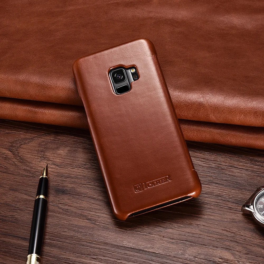 Icarer для Galaxy S9 плюс флип чехол Ретро кожа Магнит Чехол-книжка для samsung Galaxy S9 S9 плюс защитный чехол телефона S9Plus