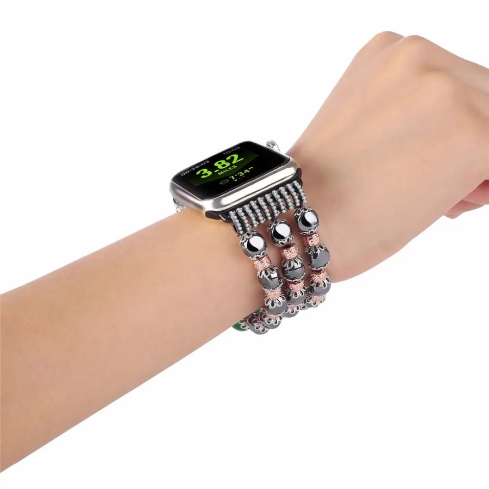 Женский браслет для часов Apple iWatch Series 4 Band роскошный женский ремешок ювелирные