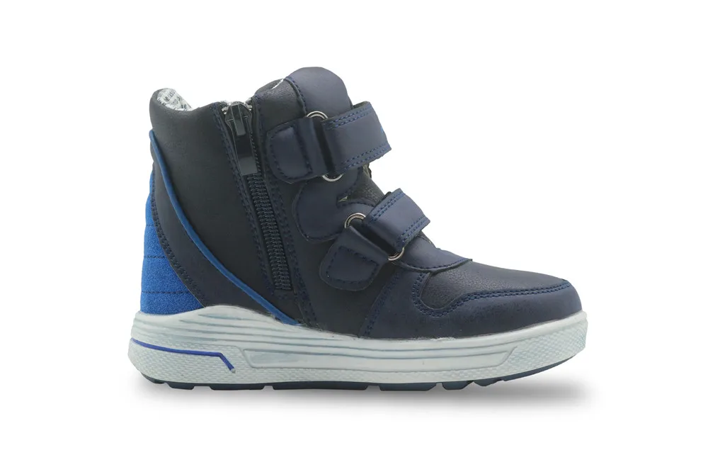 Apakowa/Осенняя детская обувь; обувь из искусственной кожи для мальчиков; Новинка года; удобная пятка; ботинки на молнии для малышей; детская спортивная обувь для мальчиков