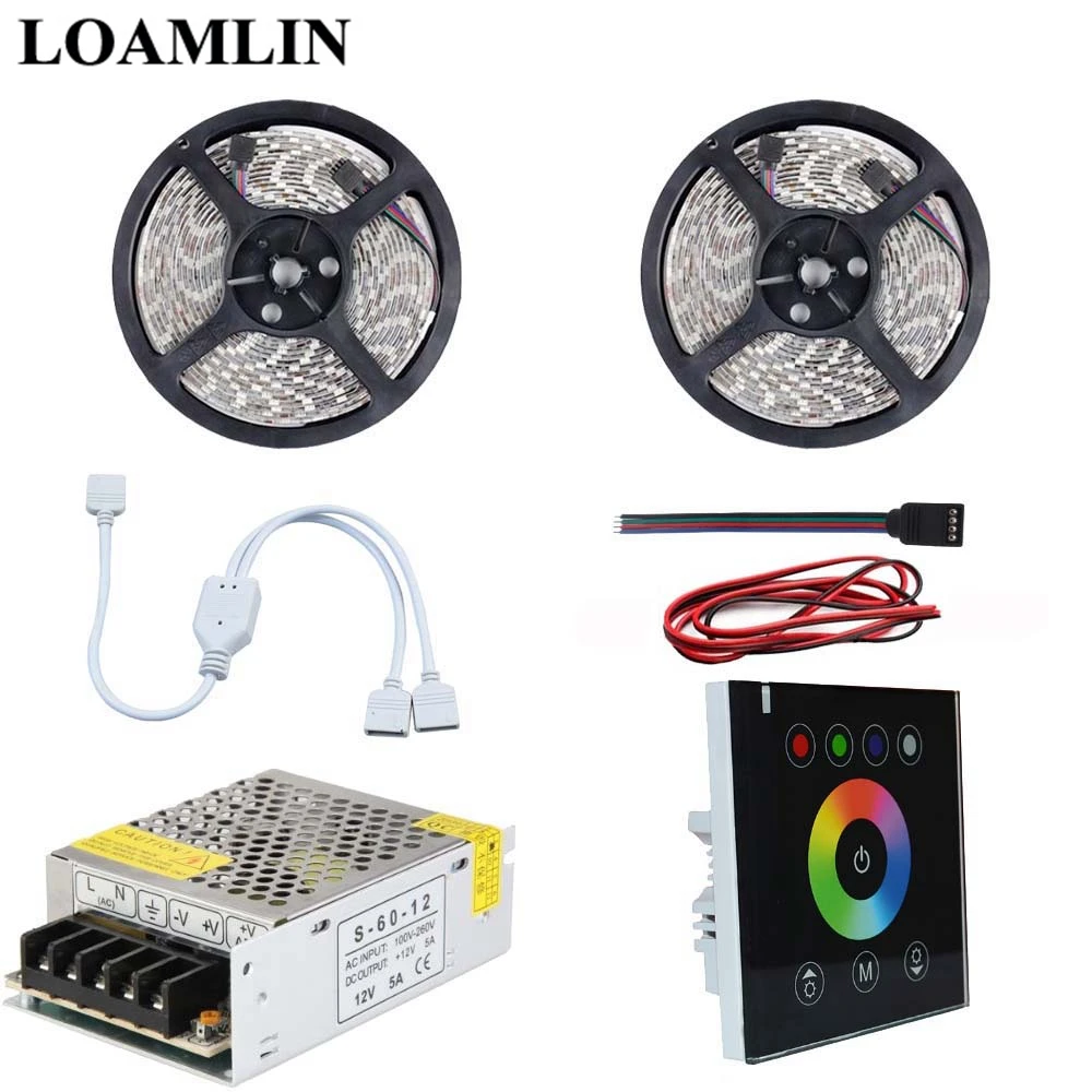 2835/3528SMD RGB Светодиодная гибкая полоса света с черной сенсорной панелью