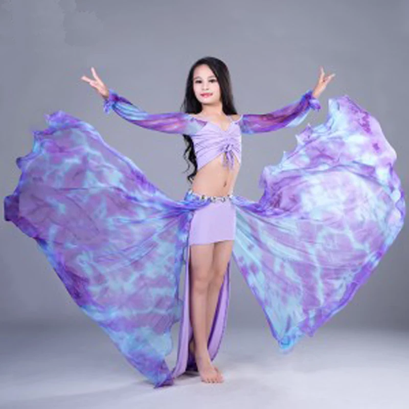 

New 2018 Kids/Child Oriental Dancing Costumes Clothes sexy Tops+Skirt 2pcs/set Belly Dance Performance practice Suits