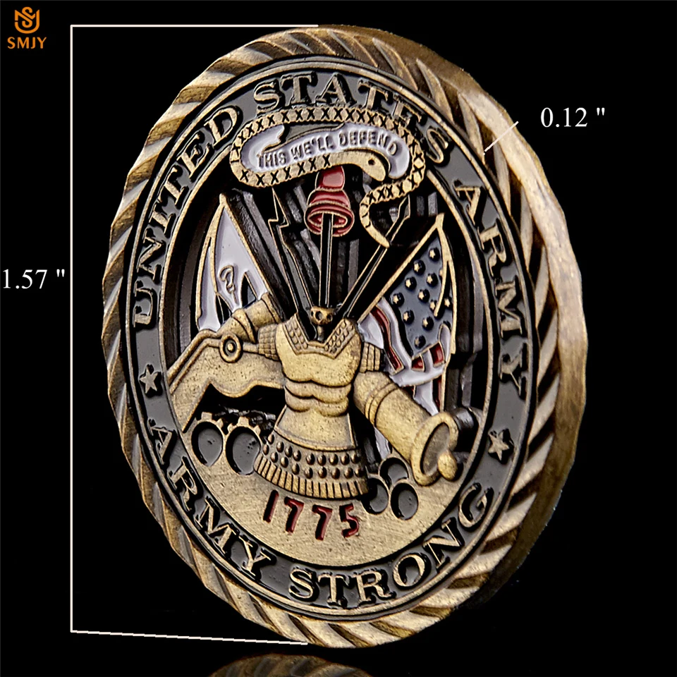 1775 США армейская воздушная сила ядро значение военный Полый Бронзовый США наградная монета коллекция
