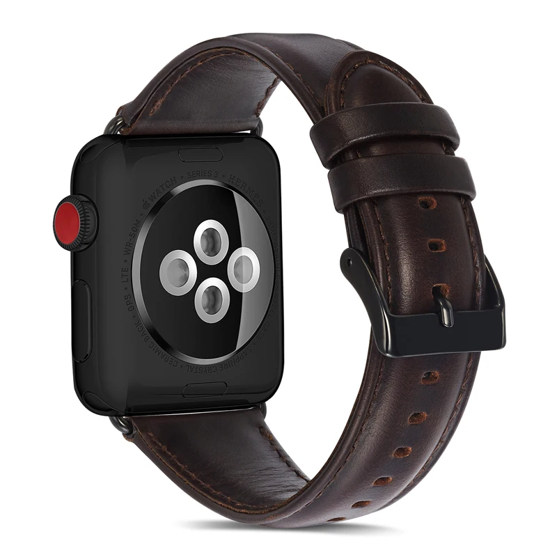 Сменный кожаный ремешок для наручных часов Apple Watch 4 44 мм мужской браслет VIOTOO