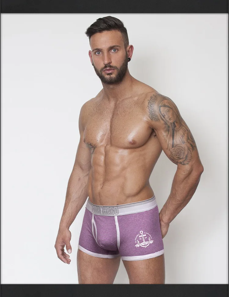 Новинка 2015 мужские трусы боксеры в полоску мягкие эластичные хлопковые высокого