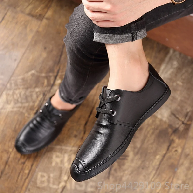 Мужская обувь для вождения 2018 мужские лоферы из натуральной кожи модные мягкие