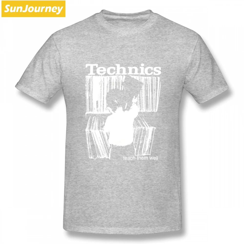 Technics Acid Techno Футболка Camiseta Футболка мужская хлопок 3XL с коротким рукавом мужские рубашки - Цвет: Серый