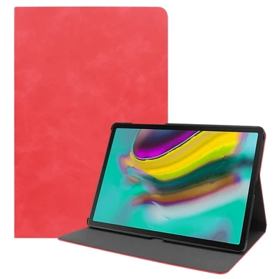 Красный Роскошный чехол-книжка для samsung Galaxy Tab S5e 10,5 SM-T720 SM-T725 T720 T725 Tablet+ мягкая прозрачная защитная пленка для экрана из ПЭТ - Цвет: Красный