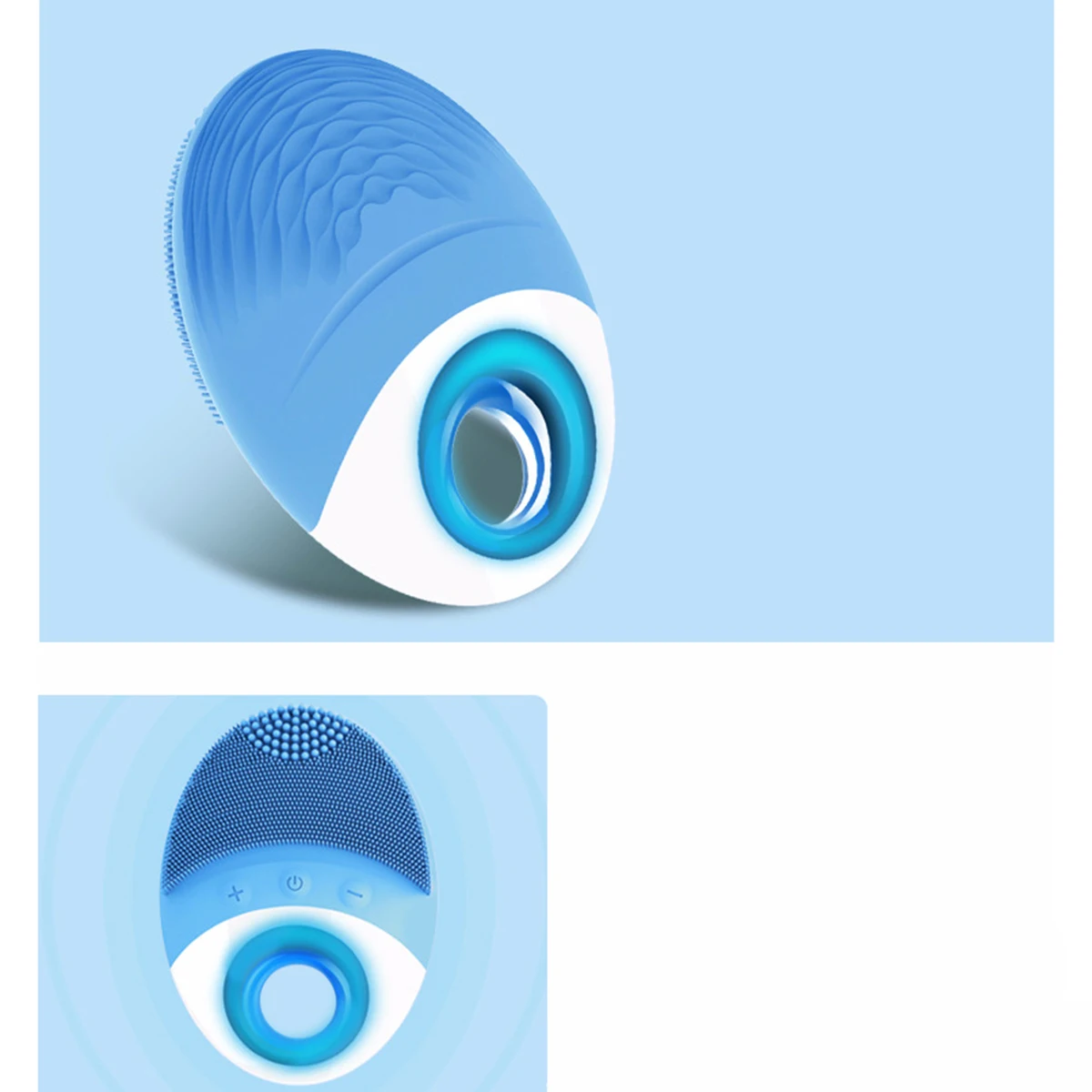 Electric Silicone Face Cleanser Wireless Charging Vibrate Pore Clean Cleansing Brush Massager Facial Vibration Skin Care Spa | Красота и