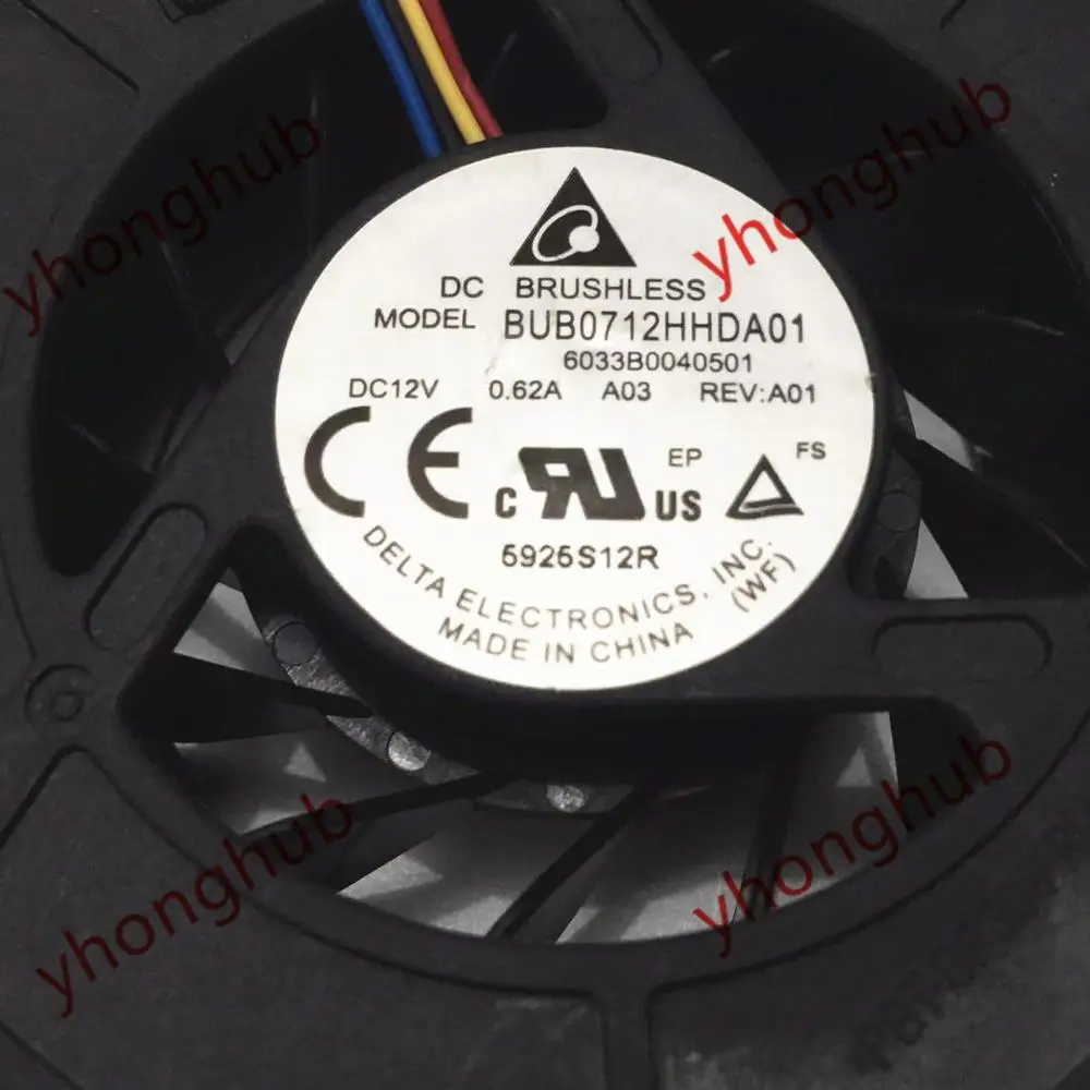 Вентилятор охлаждения сервера Detla Electronics BUB0712HHDA01 6033B0040501 12 В постоянного тока а 4