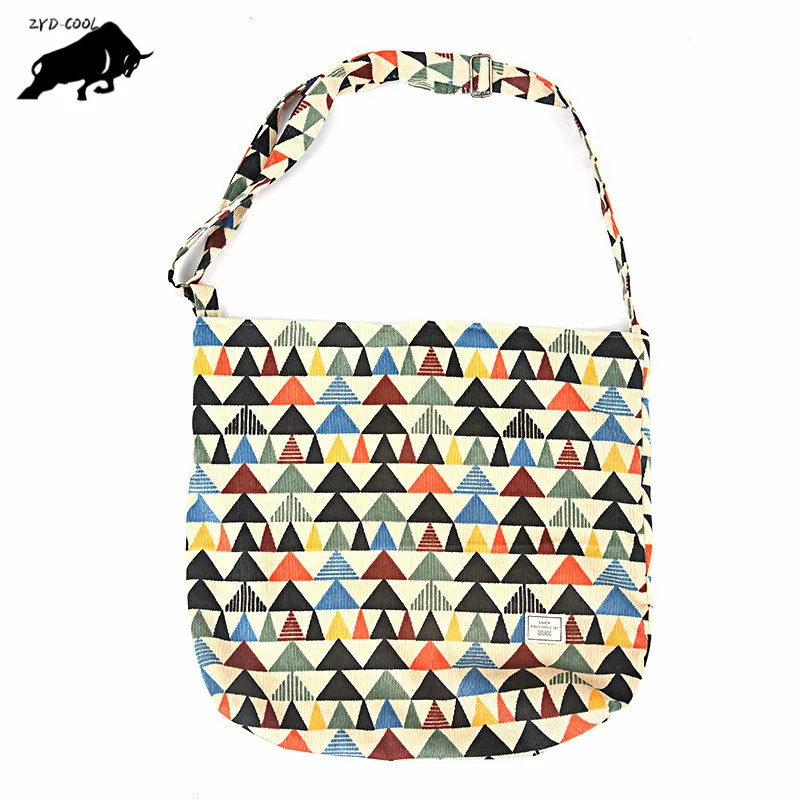 ZYD-COOL милые полосатые цветные цветы хлопковые парусиновые сумки Eco повседневные