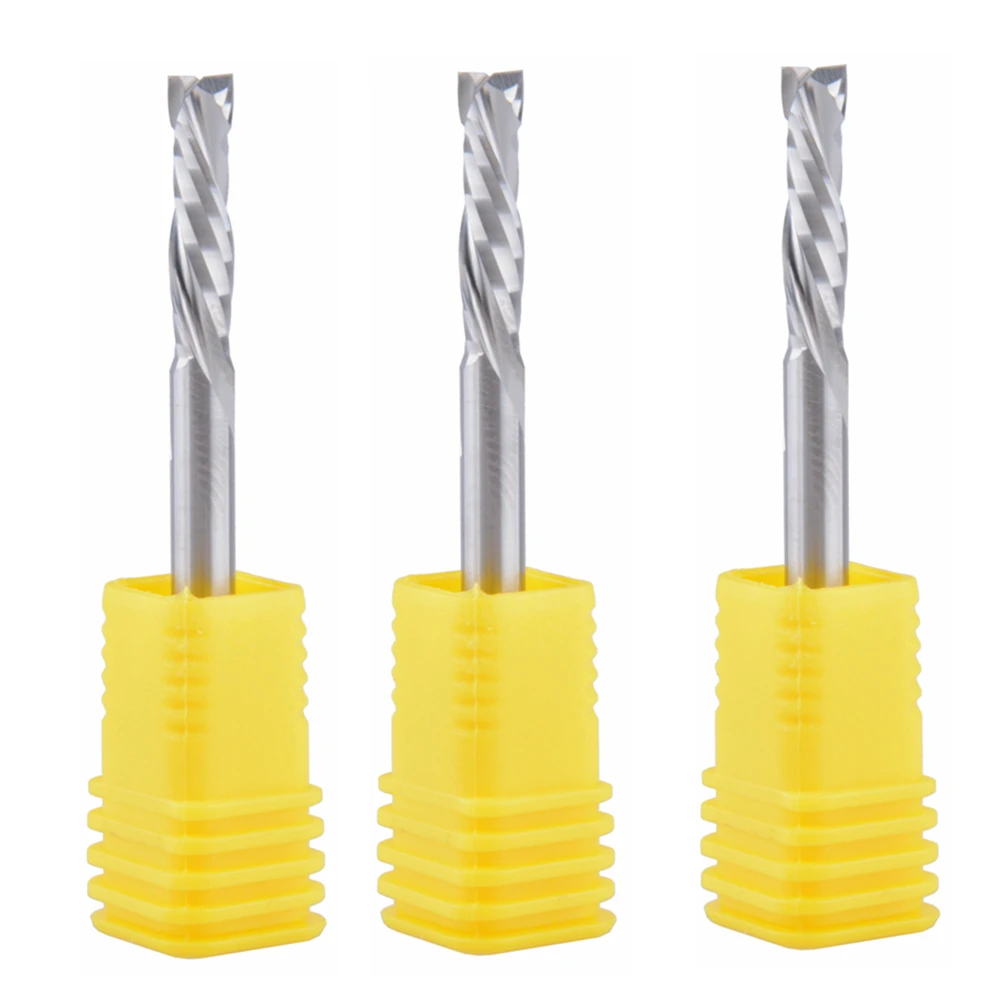 

5Pcs Up & Down Cut Mill 4x17mm 2 Flute Woodworking Router Bits for Wood PVC MDF Plastic, CNC Carbide End Mill Bits Router Cutter