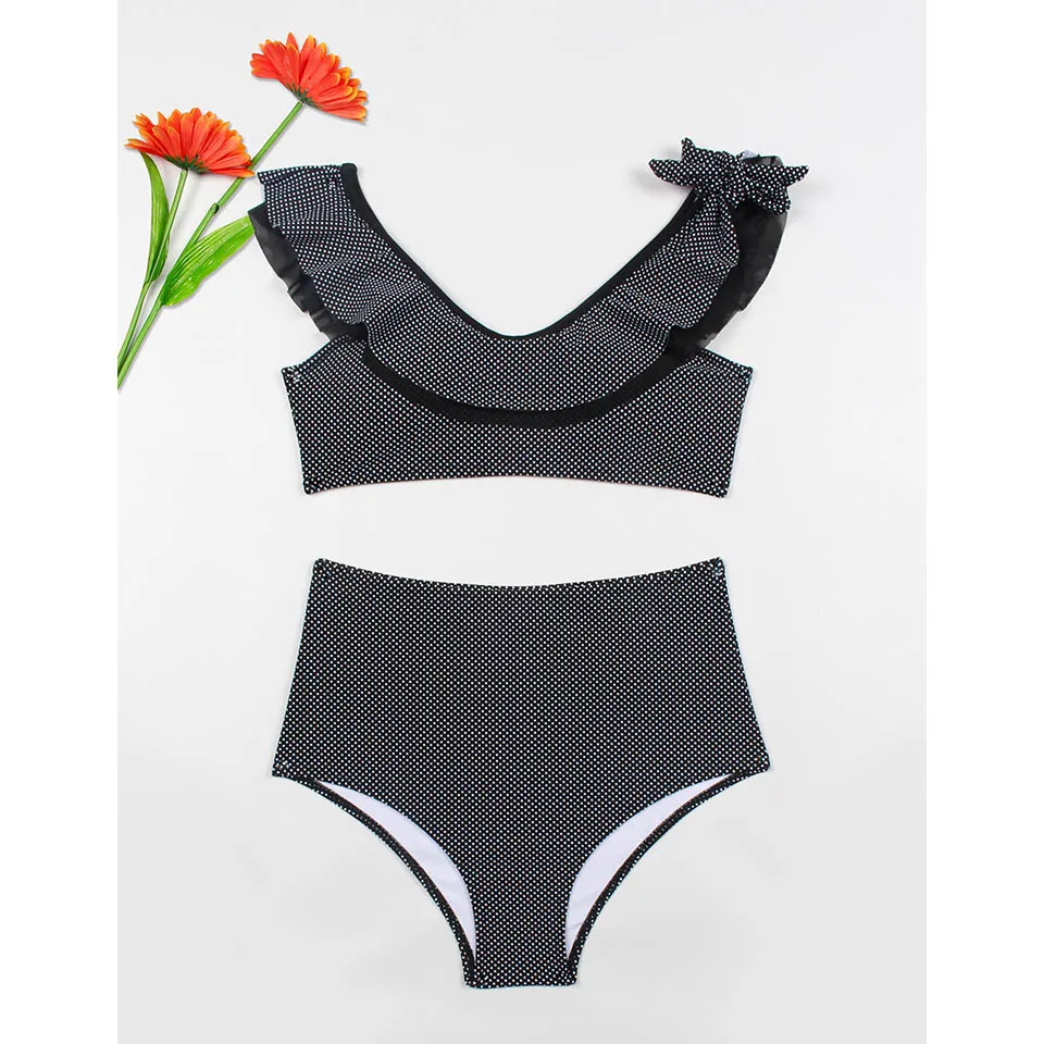 Новое поступление 2019 сексуальный комплект бикини TCBSG с оборками купальник пуш ап