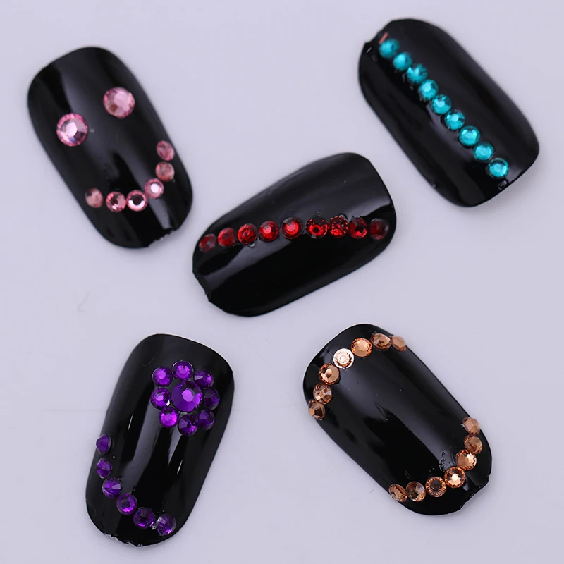 1000 шт./пакет для дизайна ногтей кристалл смешанный размер s смешанные цвета