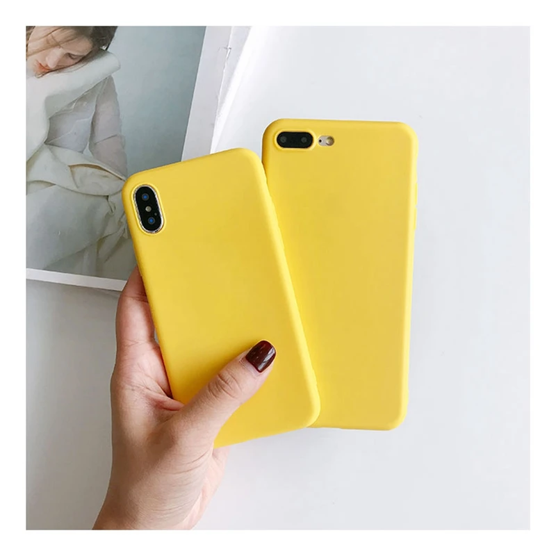 Lovebay лимонно-желтый цвет модный чехол для телефона s для iphone XS Max XR X 5 5S SE 6 6S 7 8 Plus мягкая задняя крышка для iphone 7 Чехол