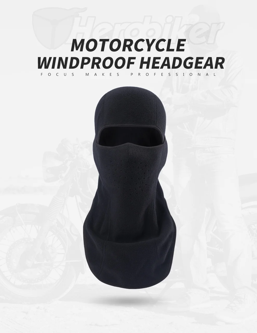 HEROBIKER Балаклава мотоциклетная маска для лица мотоциклетный шлем бандана-капюшон Лыжная маска для лица ветрозащитная Пылезащитная маска для лица