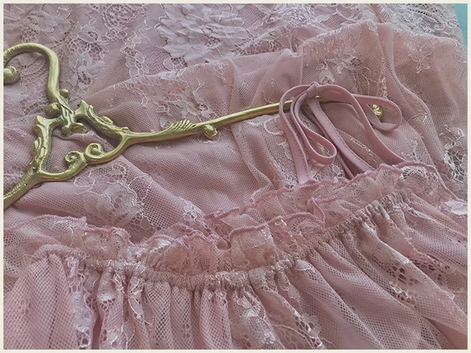 Caiyier Silk Lace Patchwork Bathrobe Nightgown Sexy Ladies Night Dress Green Pink Sleep Dress Summer Female Lingerie