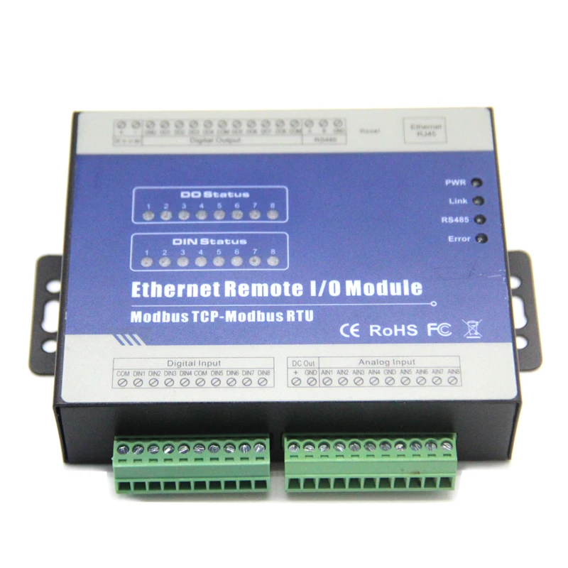 Ethernet Modbus RTU регистратор данных с Rs485 TCP преобразователи 8 изолированных аналоговых