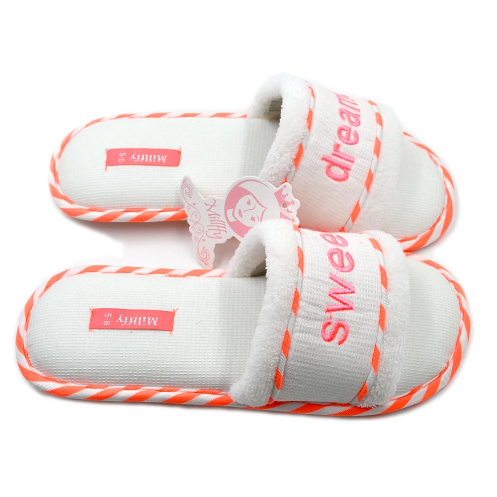 Millffy new spring summer sweet Ladies shoes bling home floor slippers indoor slip off white Slippers | Обувь