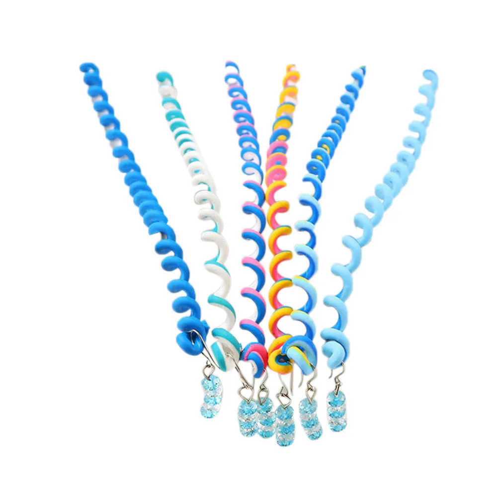 6 Pcs/Set Kids Curler Hair Braid Sticker Baby Girls' Decor Accesories Children Elastic Ropes | Детская одежда и обувь