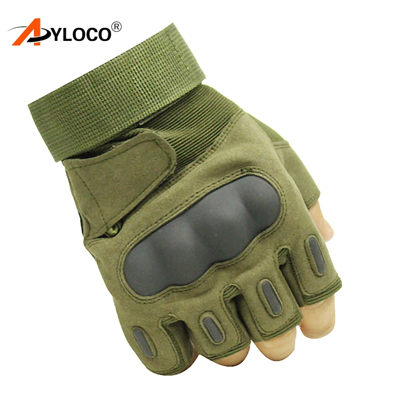 

Military Fingerless Gloves Hard Knuckle Half Finger Tactical Gloves Army Paintball Airsoft Gear Shooting Hiking Bicycle Gloves