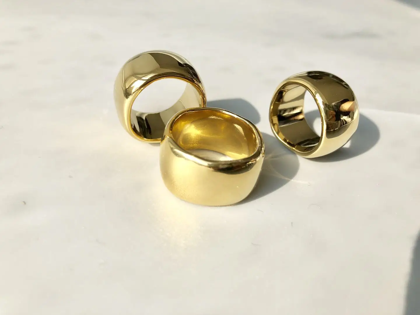 Холодное металлическое медное кольцо, белое и золотое, 2 цвета, bague anillos mujer anel aneis anelli, очаровательное кольцо bisuteria anel feminino - Цвет основного камня: Gold Color