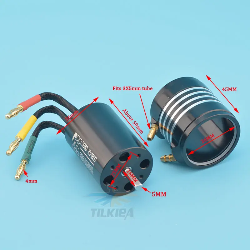 Высокоскоростной бесщеточный мотор SSS 3650 1800KV 2700KV с 4 полюсами для лодок на