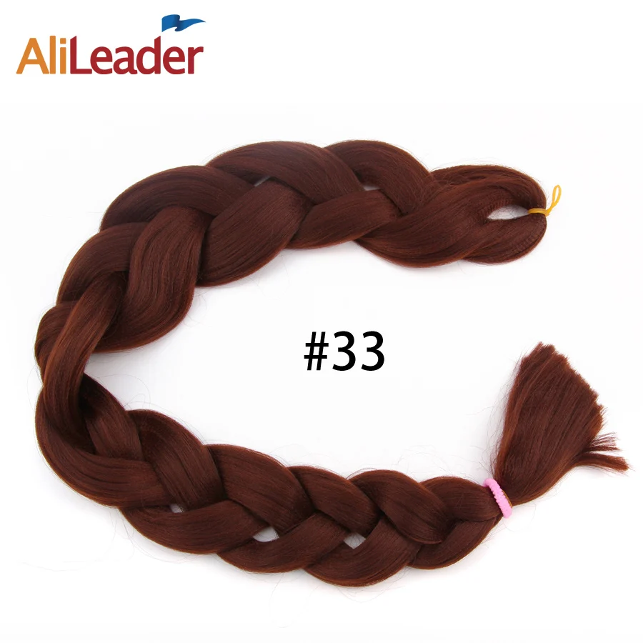 #33 Alileader чистый цвет, канекалон, коса, синтетика, экспрессия, волосы в косах, для удлинения, косы вязанные крючком, 36 дюймов, 165G, афро, огромные волосы - Цвет: #33