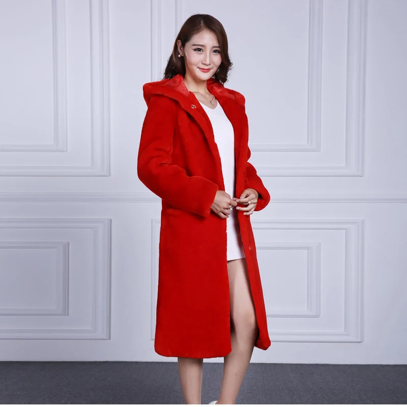 Новая Женская дубленка из натурального меха пальто натуральной овечьей шерсти