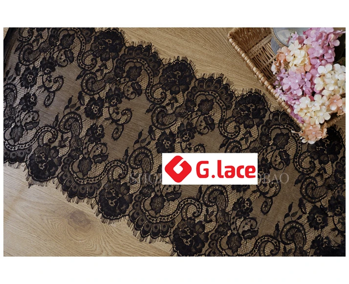 Кружевная ткань для ресниц GLace 2 вида 9 м/лот черная и белая самостоятельного