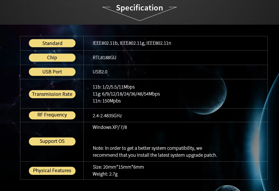 802.11b/g/n USB WiFi адаптер 150 Мбит/с мини Wi-Fi адаптер ПК сетевая карта Wi-Fi ключ plug& play 2,4G USB Ethernet WiFi приемник