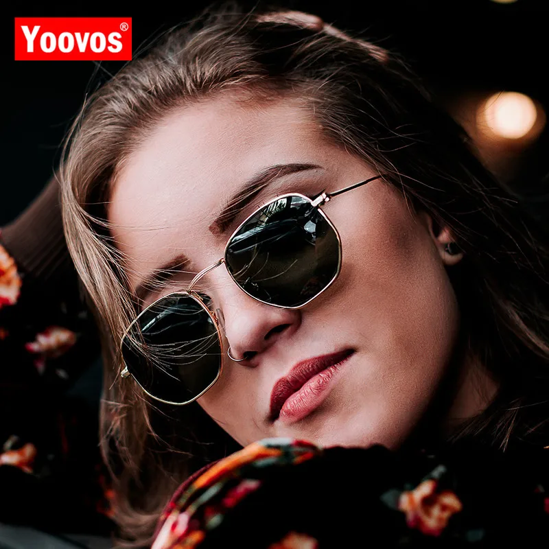 Yoovos 2021 Классические роскошные солнцезащитные очки из Сплава Женские винтажные