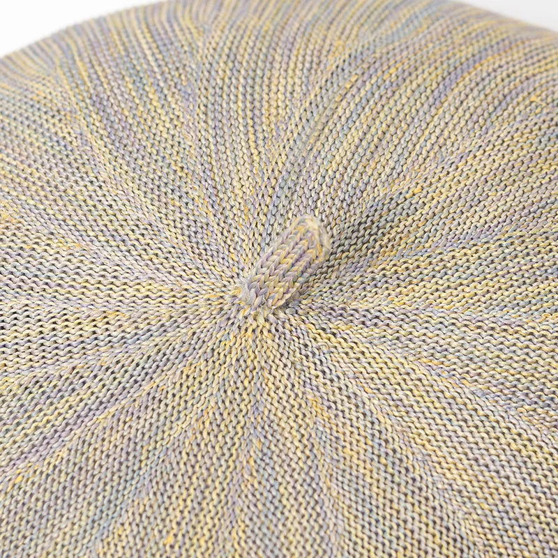 Женские головные уборы Fibonacci Модный берет для девочек на весну и лето вязаная