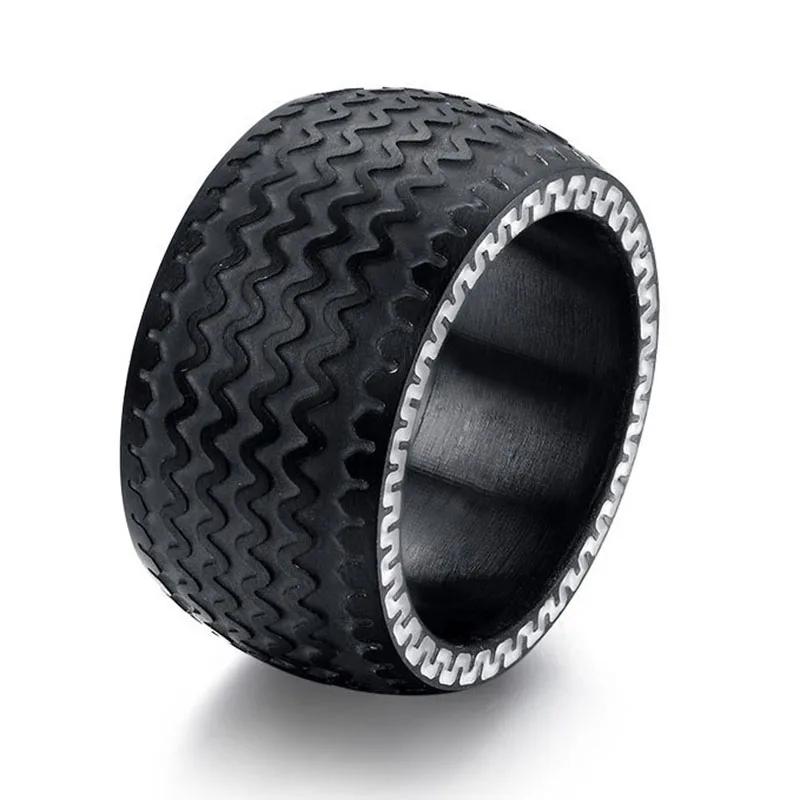 2019 New Special Offer Car Anillos Cool Men Rings Jewelry Stainless Steel With Color Tire Design Wholesale Top Quality Ring | Украшения и