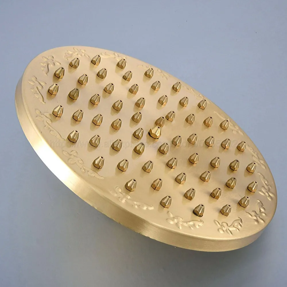 8 дюймов Круглая матовая латунная насадка для душа вода дожди душевая головка с