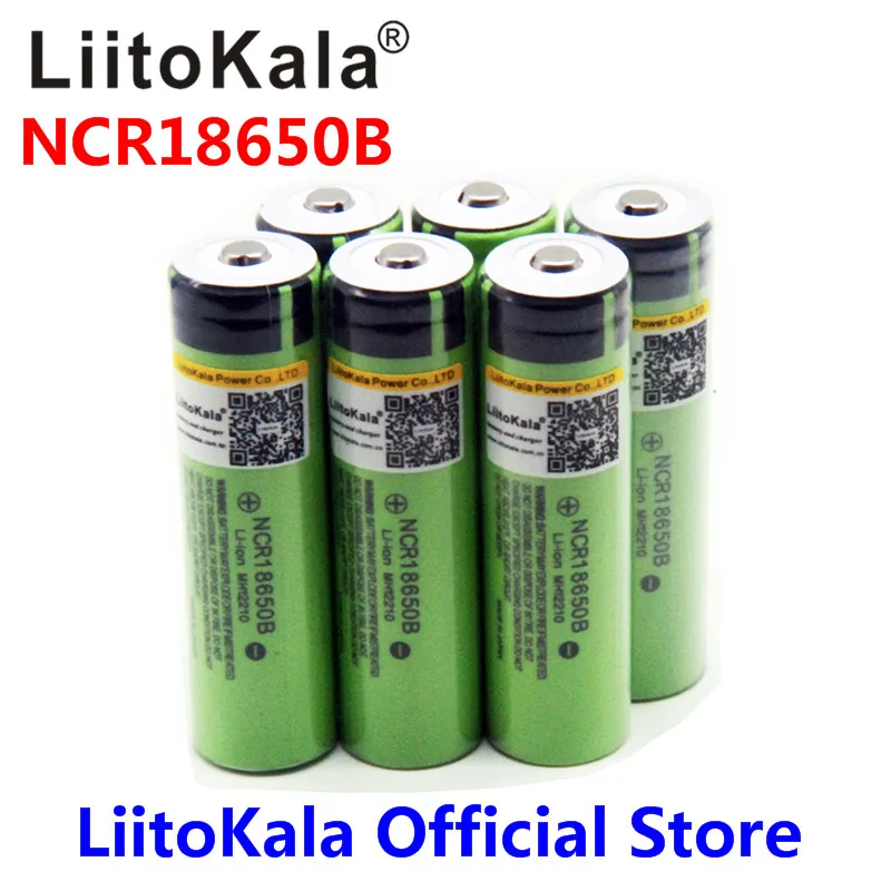 Лидер продаж 6 шт. LiitoKala 100% Оригинальные 3 7 в NCR 18650B 18650 3400 мА/ч перезаряжаемые