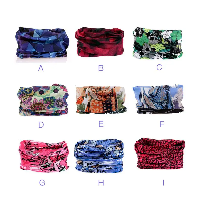 

Outdoor Sport Hiking Scarves Sweat Absorption Elasticity Sunscreen 9 Style Unisex Hiking Magic Scarf Seamless Bandana Riding