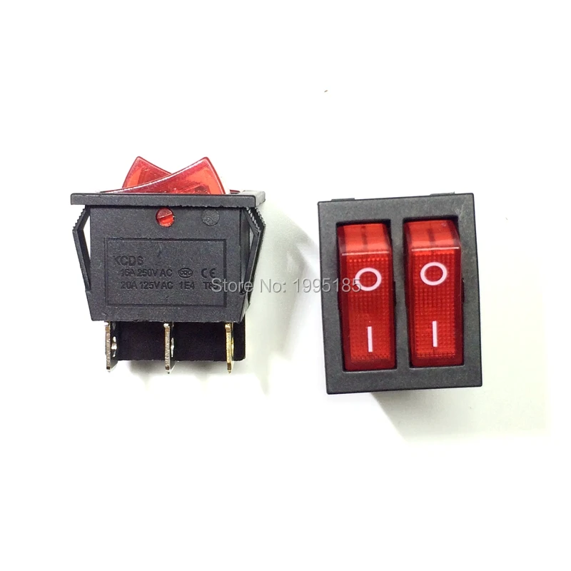 KCD6 двойной переключатель включения выключения 5 шт. для электрической сковороды