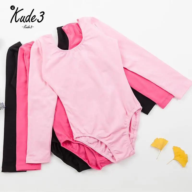 KUDE Professional Girls Ballet Leotard Long Sleeve Lovely Dance Wear Toddler Kids Cotton Gymnastics With Snap Crotch7479 | Тематическая