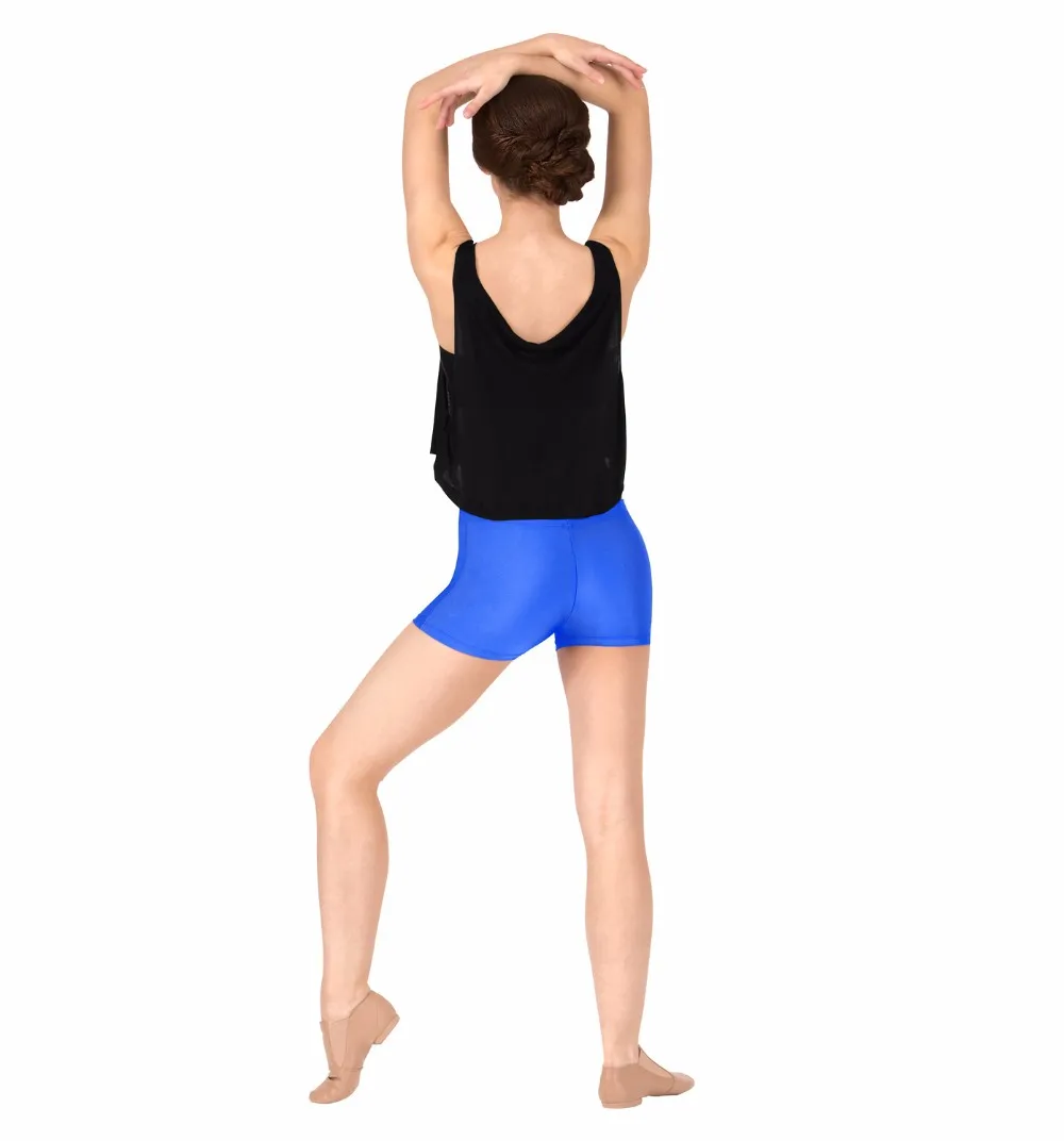 ICOSTUMES Womens Dance Shorts Lycra Spandex Shorts Performance Stretch Gymnastics Shorts Low Waisted  Bottoms