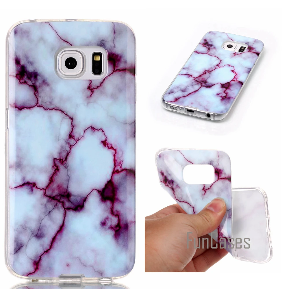 ТПУ Мрамор вены чехол для Coque Samsung Galaxy S6 Edge g9250 G925F 5.1 дюймов SM телефон semsung Роскошные