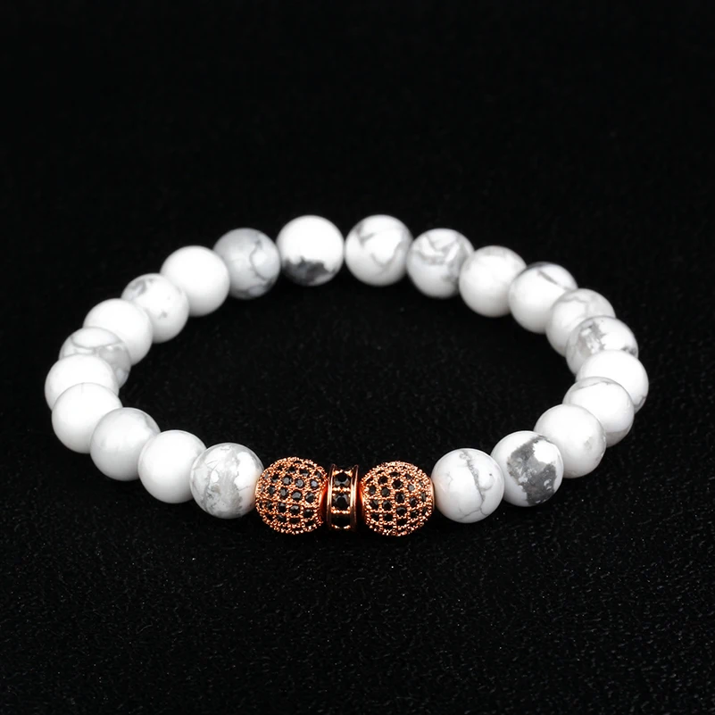 Новые высококачественные бусины с фианитами Яркие Браслеты из натурального
