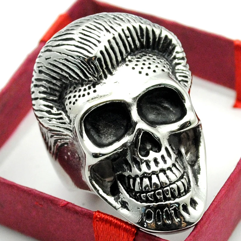 Крутое кольцо ATGO в виде черепа для стрижки волос мужское стиле панк подарок 2018