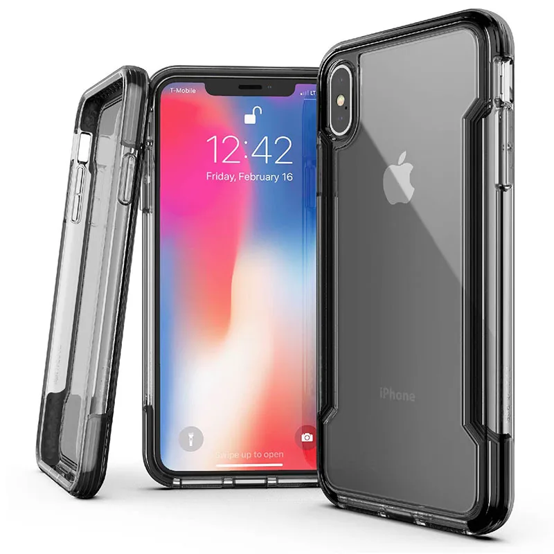 X-Doria Defense Прозрачный чехол для iPhone X XR XS Max военный класс, проверенный чехол для iPhone X XR XS Max, защитный чехол