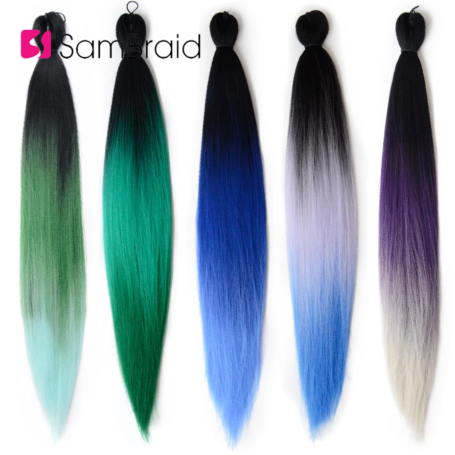 Плетеные волосы из синтетического волокна Sambraid антибактериальные пряди для