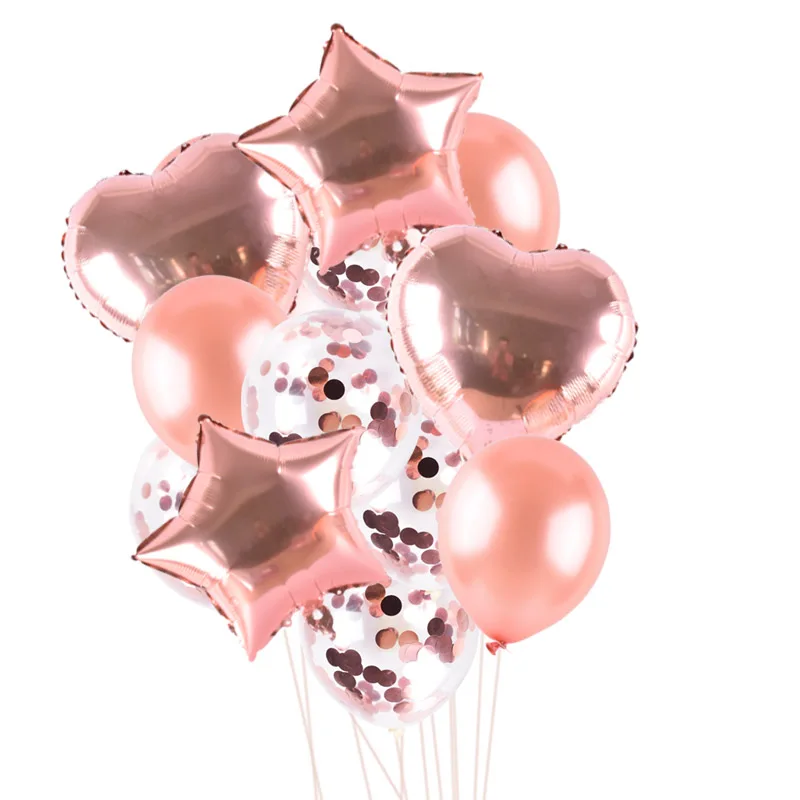 rose gold balloon se 16 дюймов письмо с днем рождения шар День рождения украшения дети событие поставки воздушные шары Baby Shower Фольга балон а - Цвет: rose gold balloon se